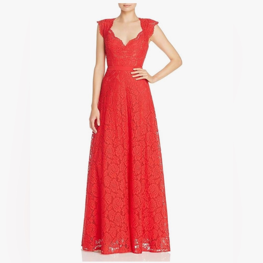 BCBGMaxAzria Vibrant Red Evening Dress